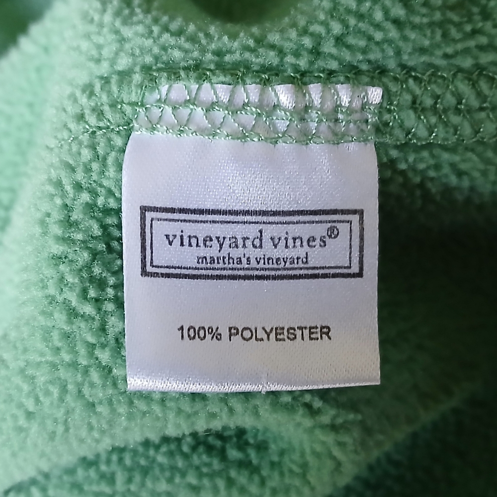 Vineyard Vines Martha's 1/4 Zip Fleece Pullover Green Women’s XL - Picture 6 of 7